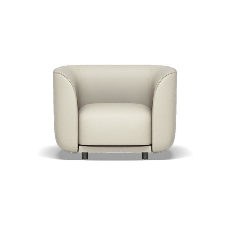 Faux Leather Tuxedo Arm Sofa Contemporary Tight Back Standard Sofa