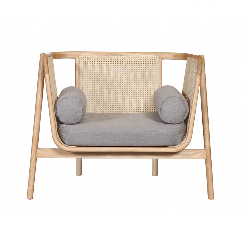 Mid-century Modern Flared Arms Accent Chair Solid Wood Armchair