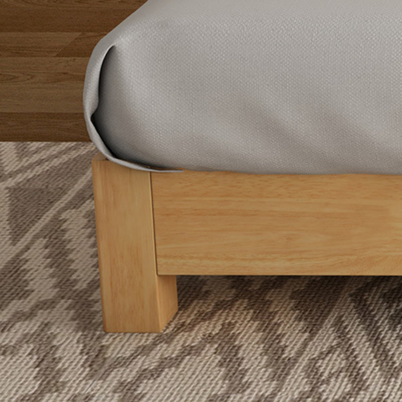 Contemporary 9.45 " Tall Solid Color Wood Platform Bed Frame