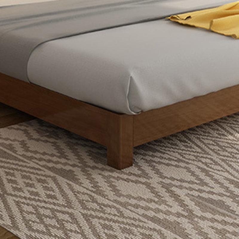 Contemporary 9.45 " Tall Solid Color Wood Platform Bed Frame
