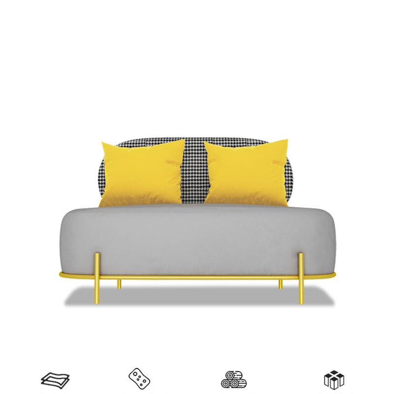 Contemporary Standard Velvet Sofa Armless Tight Back Seating
