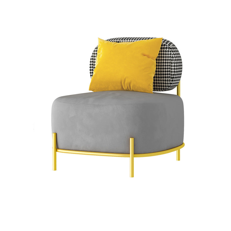 Contemporary Standard Velvet Sofa Armless Tight Back Seating