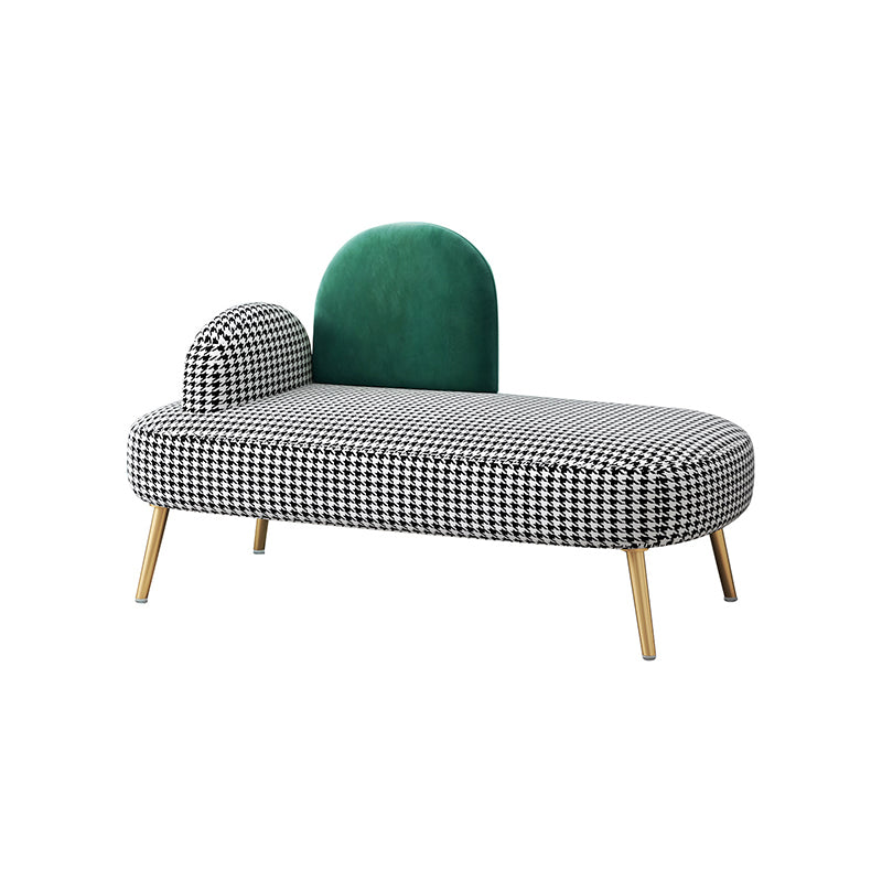 Contemporary Camel Back Standard Sofa Fabric Round Arm Sofa for Bonus Room