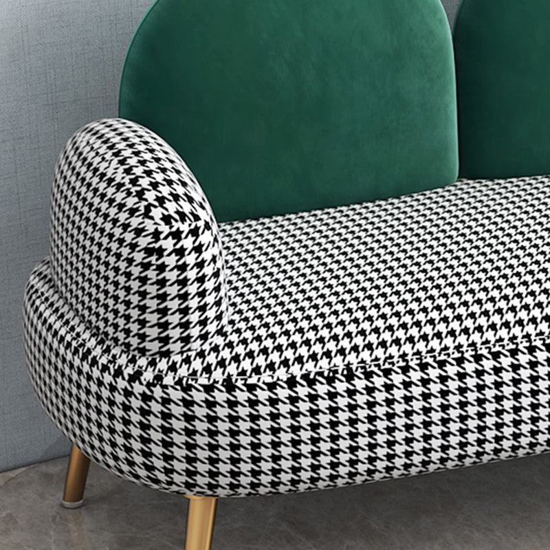 Contemporary Camel Back Standard Sofa Fabric Round Arm Sofa for Bonus Room