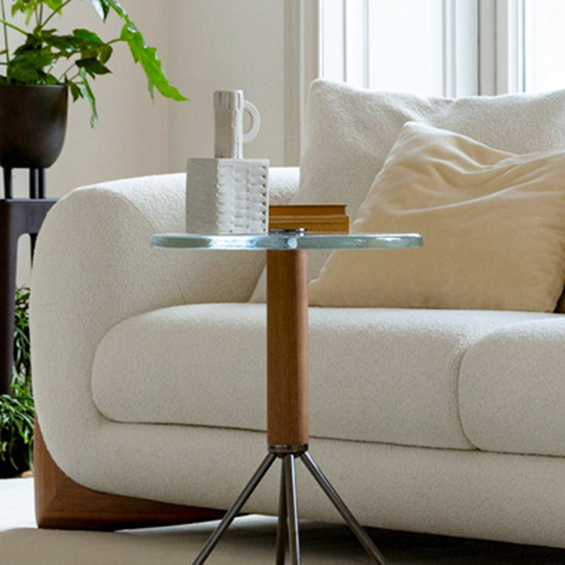 Modern Tuxedo Arm Standard Sofa Fabric Tight Back Sofa with Pillow