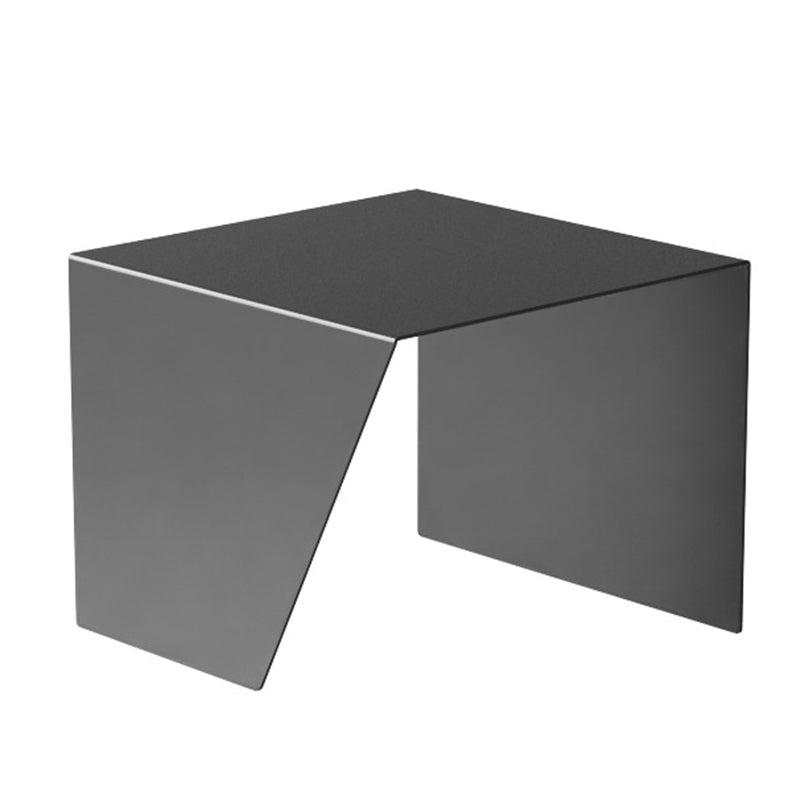 Mid-Century Sled Corner Table Metal Square Sofa Side End Table