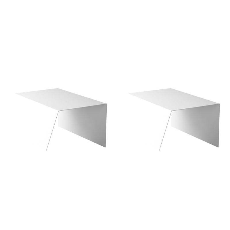 Mid-Century Sled Corner Table Metal Square Sofa Side End Table