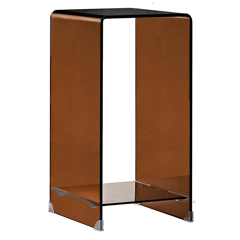 Modern Glass Corner Table Round Side End Table for Living Room