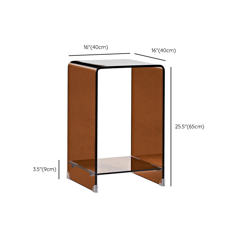 Modern Glass Corner Table Round Side End Table for Living Room