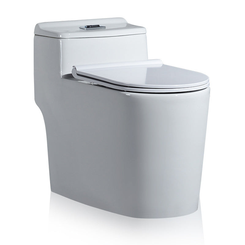 Modern Elongated Toilet Bowl Siphon Jet Flush Toilet with Seat for Bathroom