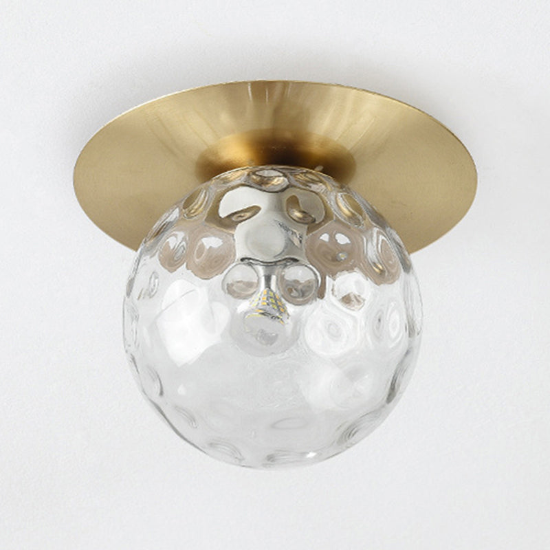 Modernism Flush Mount Ceiling Light Globe Flush Lighting with Glass for Hallway