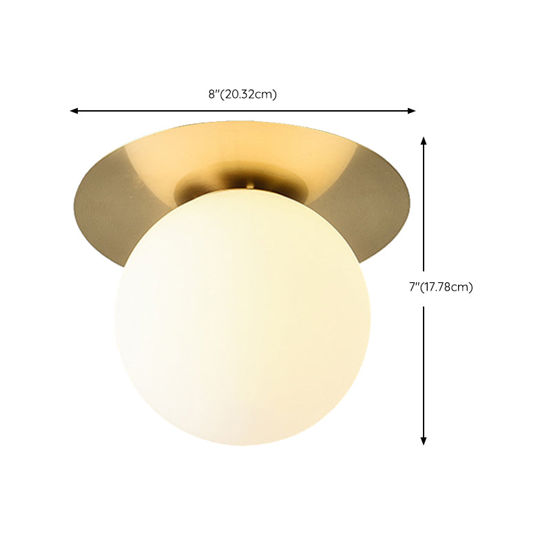 Modernism Flush Mount Ceiling Light Globe Flush Lighting with Glass for Hallway