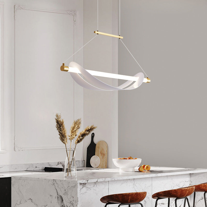 1-Light Geometric Island Pendant Lights Modern Metal Island Pendant Lighting