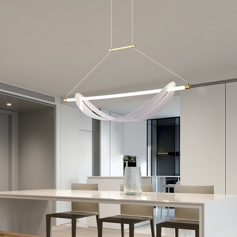1-Light Geometric Island Pendant Lights Modern Metal Island Pendant Lighting