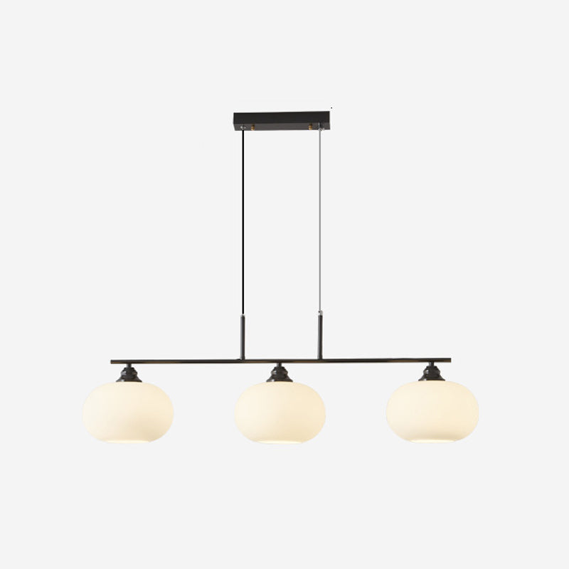 Metal/Glass Kitchen Island Lighting Modern Golden/Black Ceiling Light for Foyer