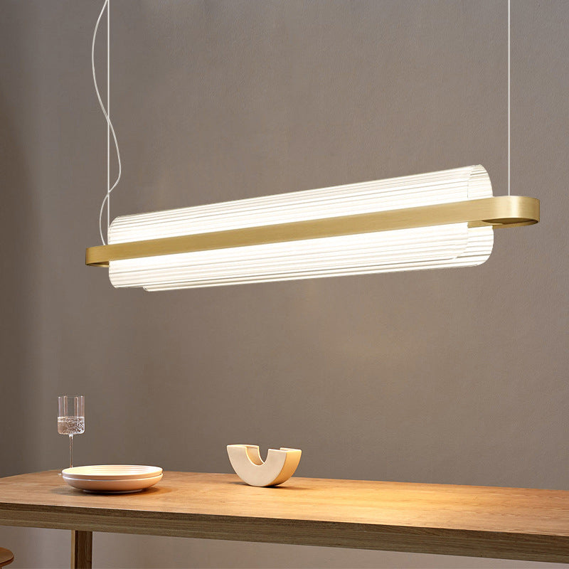 Modern Golden LED Ceiling Light Metal Kitchen Island Lighting for Room