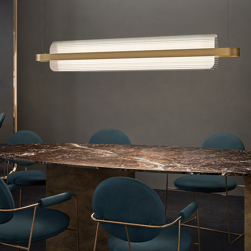 Modern Golden LED Ceiling Light Metal Kitchen Island Lighting for Room