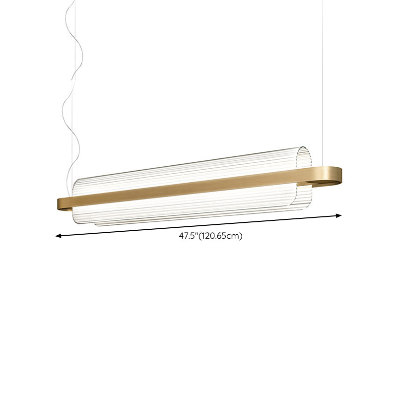 Modern Golden LED Ceiling Light Metal Kitchen Island Lighting for Room