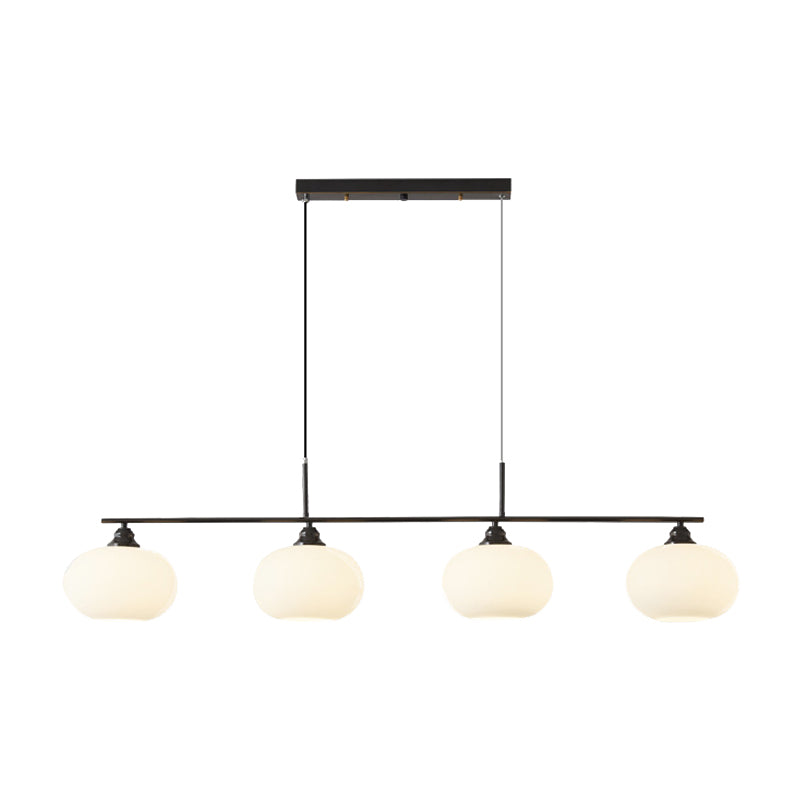 Metal/Glass Kitchen Island Lighting Modern Golden/Black Ceiling Light for Home