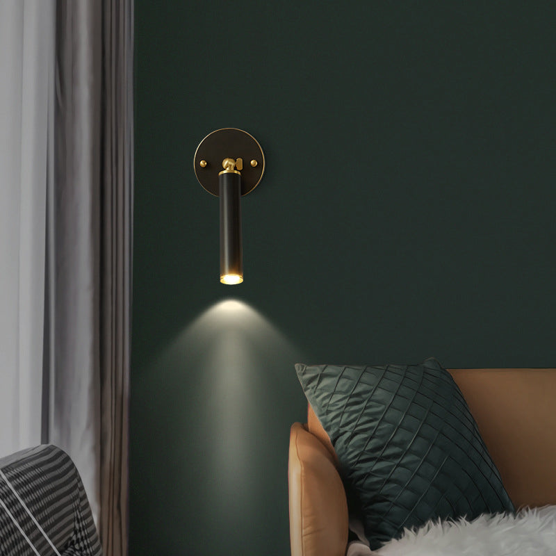1-Light Cylinder Wall Lights Modern Metal Wall Light Fixture