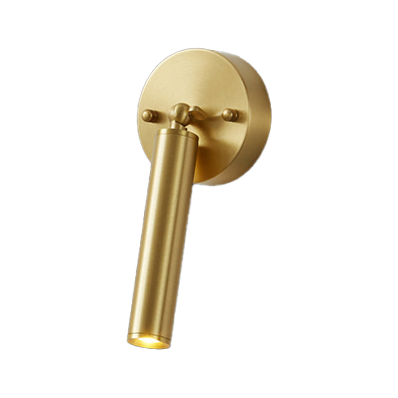 1-Light Cylinder Wall Lights Modern Metal Wall Light Fixture