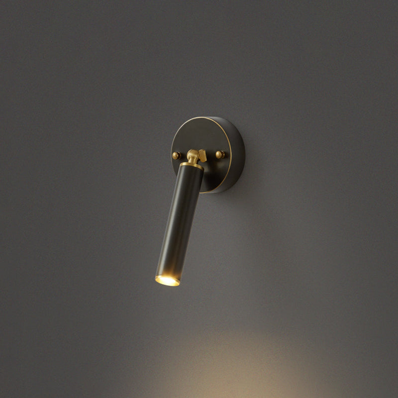 1-Light Cylinder Wall Lights Modern Metal Wall Light Fixture
