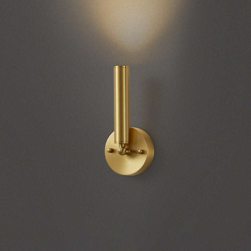 1-Light Cylinder Wall Lights Modern Metal Wall Light Fixture
