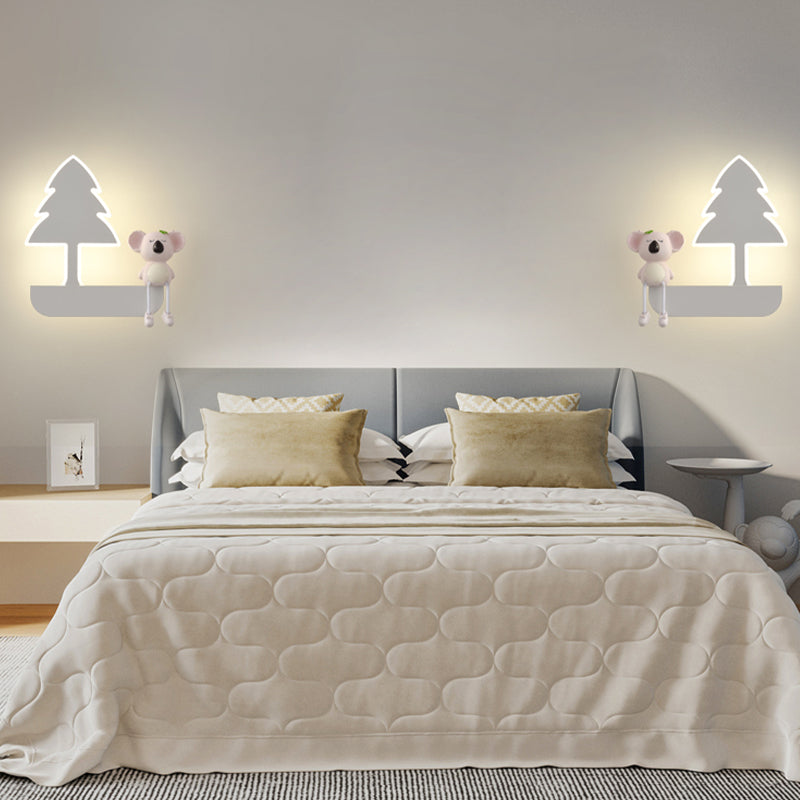 Cartoon Style Wall Light Colorful Metal Wall Lamp for Children's Room (Included Doll)