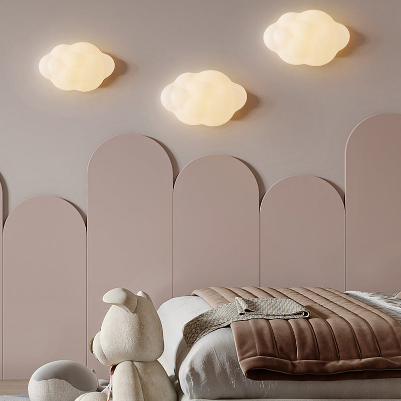 Cartoon Style Iron Wall Light Cloud Shape Wall Lamp for Children's Room