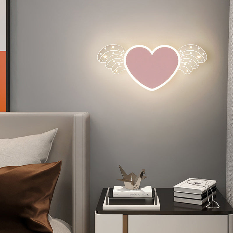 Kids Style 2 - Light LED Wall Light Pink / Blue Iron and Acrylic Wall Mount Fixture