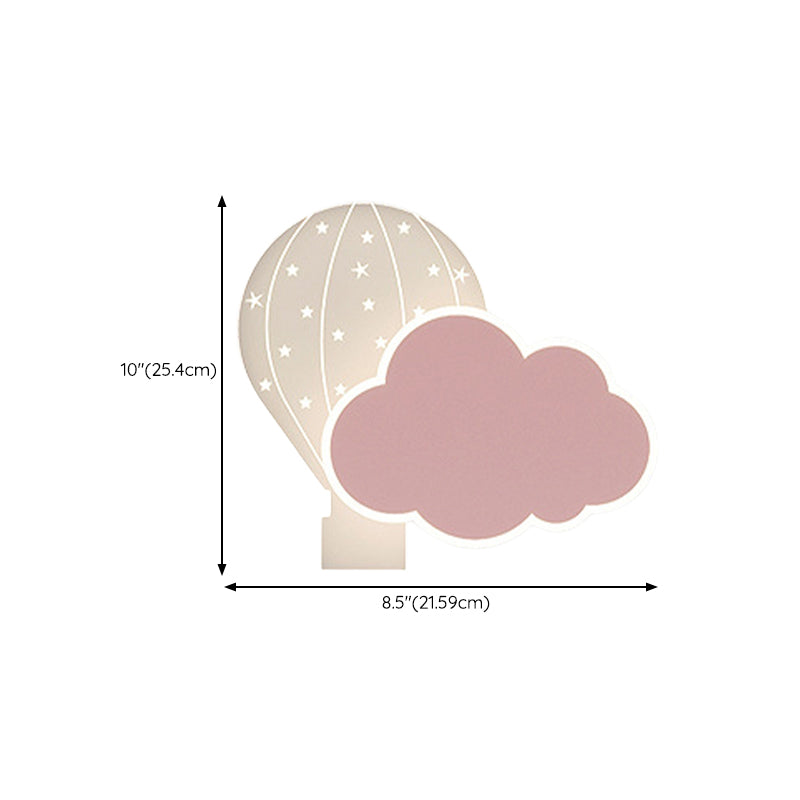 Kids Style 2 - Light LED Wall Light Pink / Blue Iron and Acrylic Wall Mount Fixture