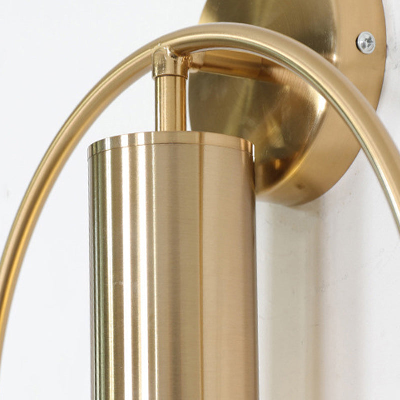 Post-Modern Wall Sconce Pivot Shade Sconce Lamp with Metal for Bedroom