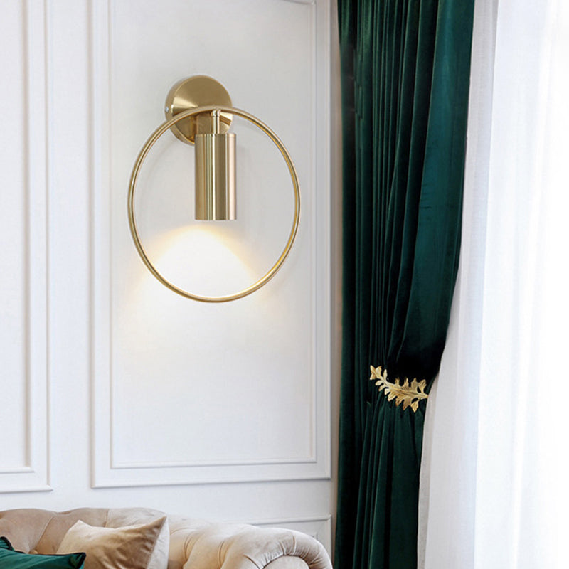 Post-Modern Wall Sconce Pivot Shade Sconce Lamp with Metal for Bedroom