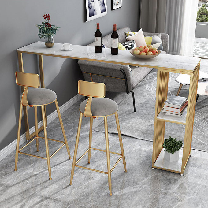 Contemporary Bar Table Bar Height Rectangle Pub Table for Breakroom