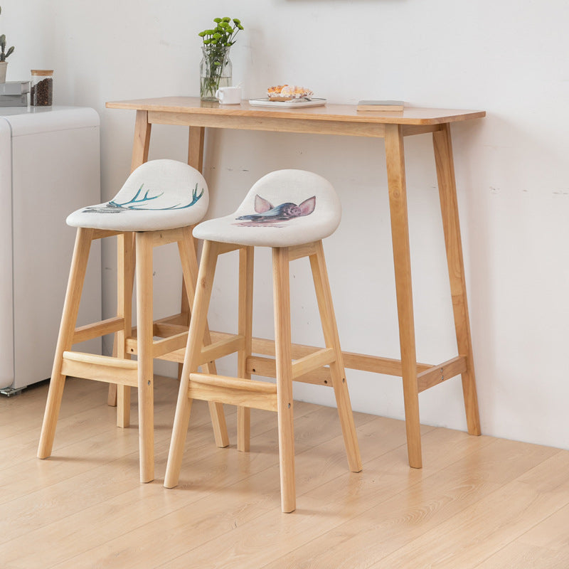 Wooden Rectangular Table, Modern Style Home Living Room Against The Wall Bar Table