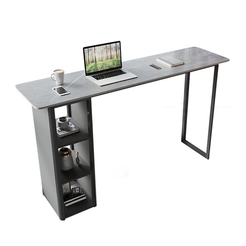 Metal and Slate Rectangular Table, Gorgeous Style Home Minimalist Balcony Bar Table