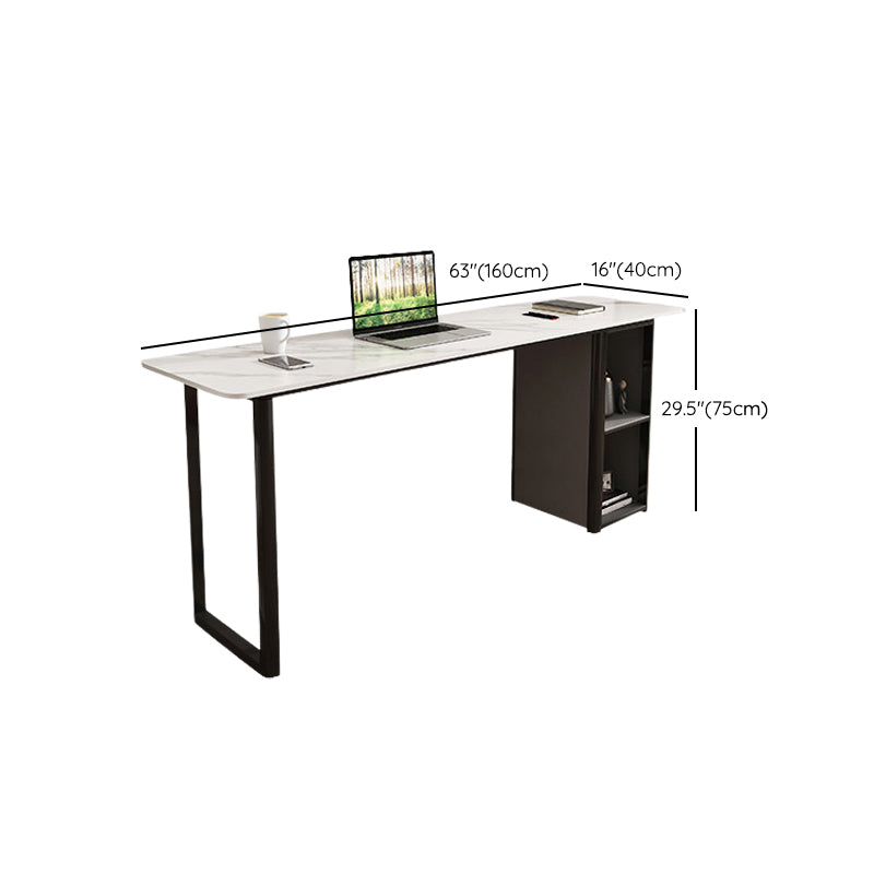 Metal and Slate Rectangular Table, Gorgeous Style Home Minimalist Balcony Bar Table