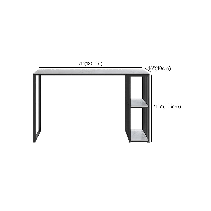 Industrial Marble Metal Pub/Bar Table With 18" Wide Elm Top Counter Wine Table