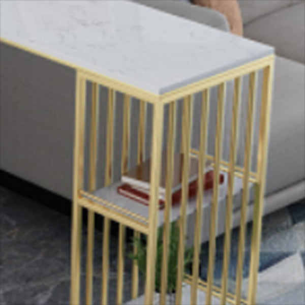 Glam Pub Table Double Pedestal Bar Height Rectangle Bar Table for Bar