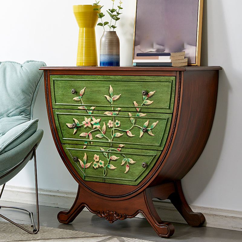 16" W Vertical Chest Traditional Solid Wood Storage Chest with 3 Drawers