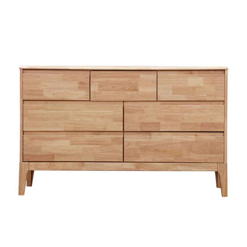 Contemporary Rubber Wood Storage Chest Bedroom Chest with Drawers