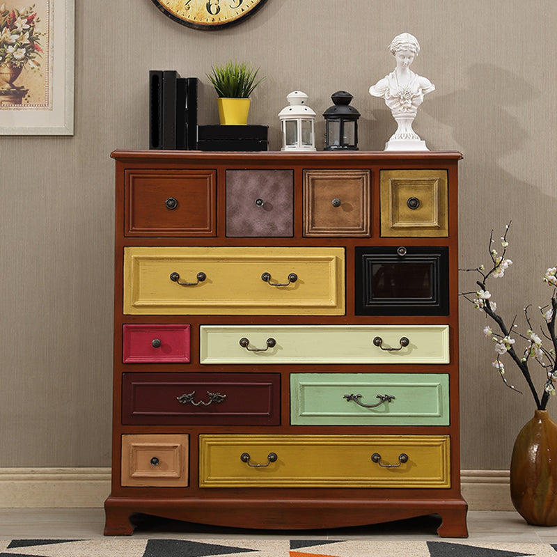 Nautical Bedroom Wooden Storage Chest Vertical Chest with Drawers