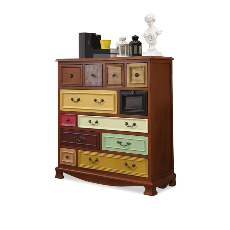 Nautical Bedroom Wooden Storage Chest Vertical Chest with Drawers