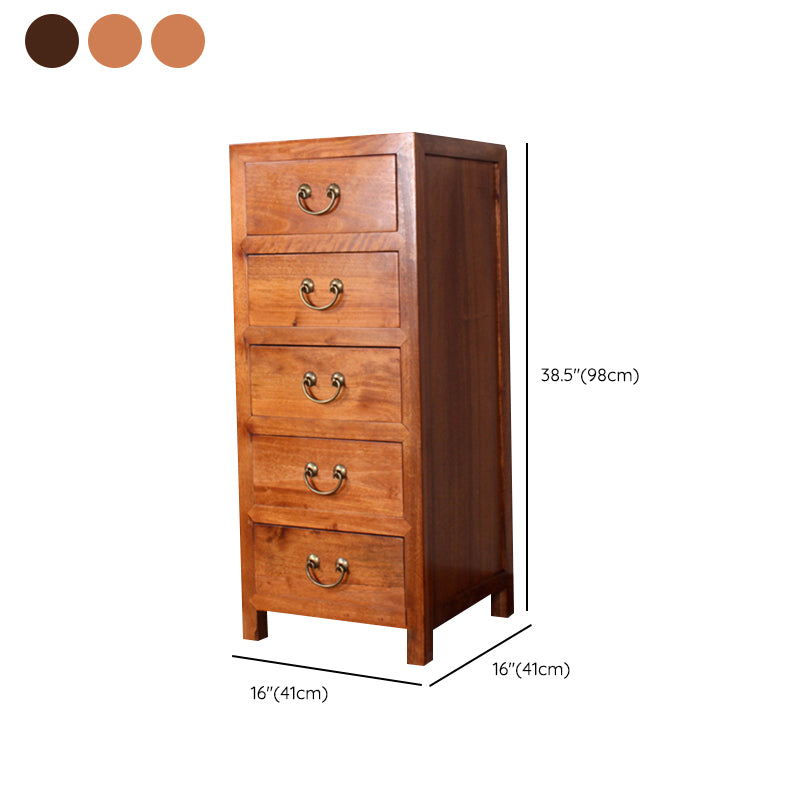 Traditional Solid Wood Storage Chest Bedroom Chest with Drawers