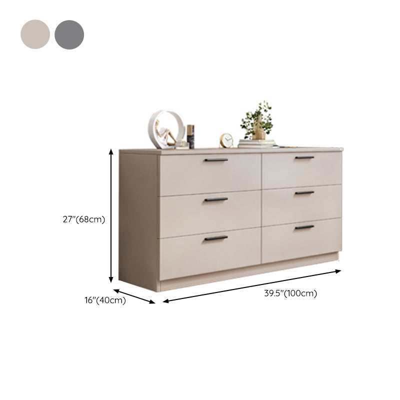 Contemporary 15.7" Wide Storage Chest 6 Drawers Storage Chest Dresser