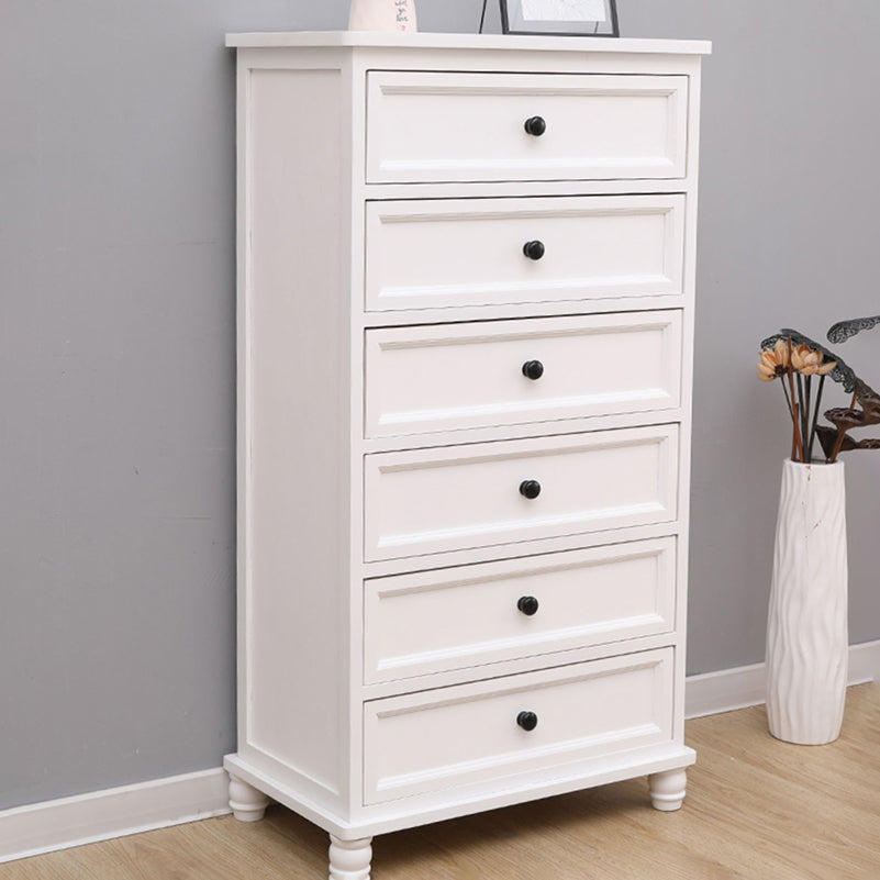 13.8" W Vertical Chest Solid Wood White Storage Chest with Drawers