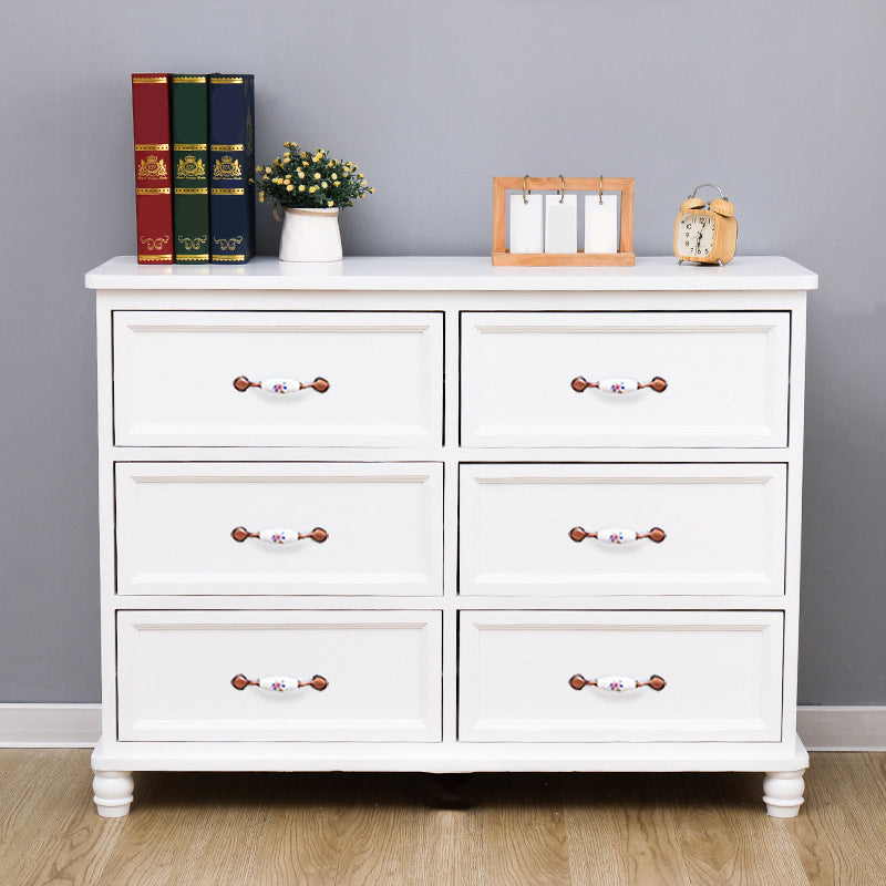 13.8" W Vertical Chest Solid Wood White Storage Chest with Drawers