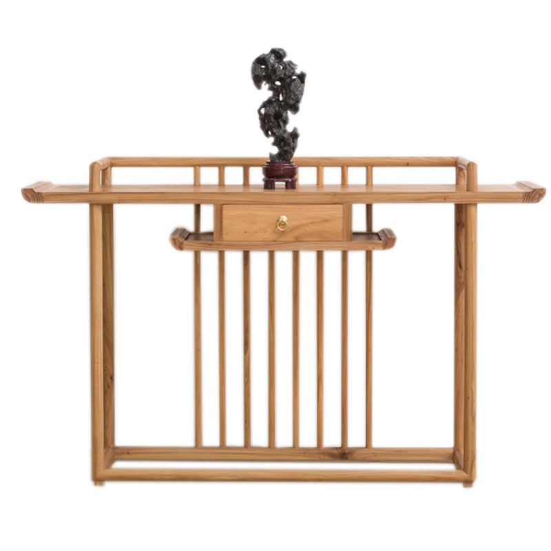 34.65" Tall Console Table Glam 1-drawer Solid Wood Console Accent Table
