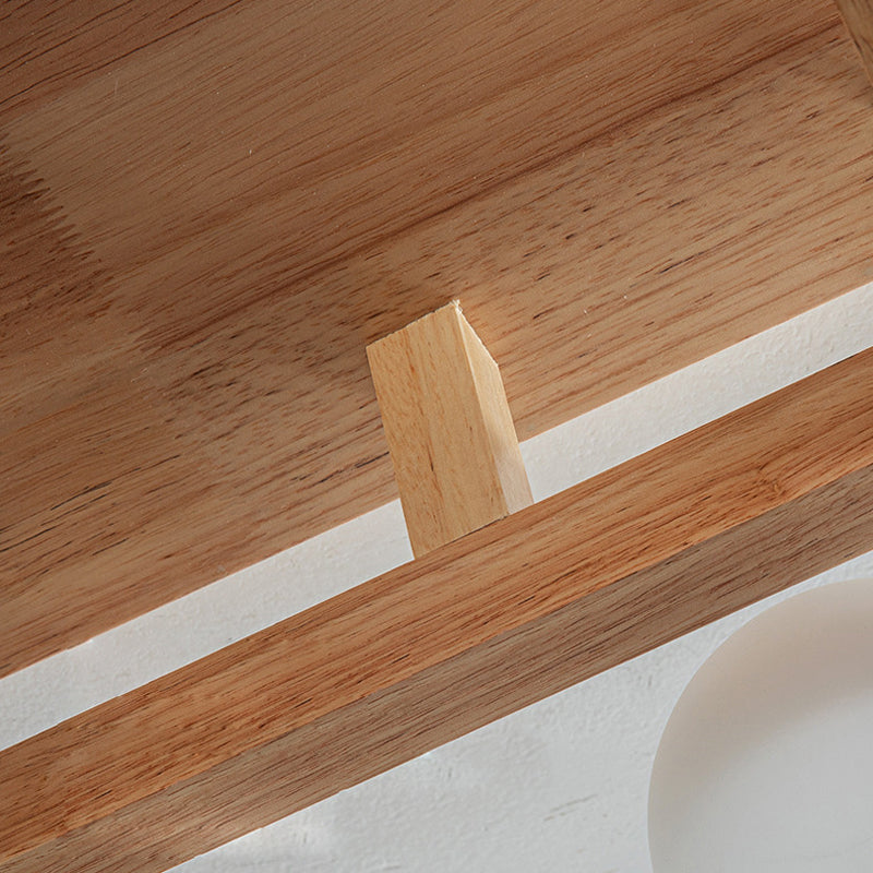 Flush Mount Ceiling Light Modern Wood Fixture Flush Mount Lamp for Living Room