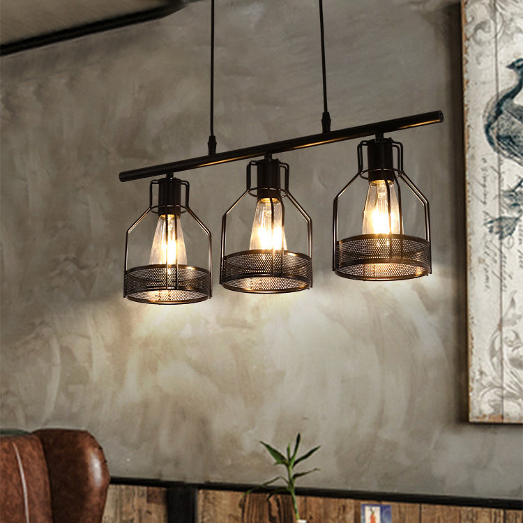 Metal Island Pendant Industrial Style Island Light Fixtures for Living Room